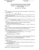 Kỳ thi tuyển sinh sau đại chọ năm 2006 - Môn: Cơ sở lý thuyết hóa học và cấu tạo chất