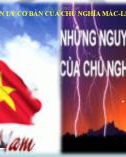 Bài giảng Những nguyên lý cơ bản của chủ nghĩa Mác-Lênin - TS. Bùi Quang Xuân