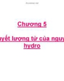 Bài giảng Nguyên tử - Hạt nhân: Lý thuyết lượng tử của nguyên tử hydro - Trần Thiện Thanh