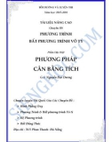 Chuyên đề: Phương pháp cân bằng tích