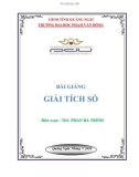 Bài giảng Giải số tích - ĐH Phạm Văn Đồng