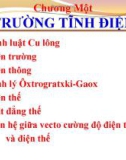 Bài giảng Chương 1: Trường tĩnh điện