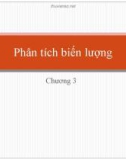 Bài giảng Quy hoạch thực nghiệm – Chương 3: Phân tích biến lượng