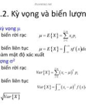 Bài giảng Quy hoạch thực nghiệm – Chương 2: Khái niệm thống kê (tt)