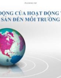 Tác động của hoạt động thủy sản đến môi trường