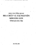 Báo cáo tổng quan Địa chất và tài nguyên khoáng sản tỉnh Quảng Trị - Cục Địa chất và Khoáng sản Việt Nam