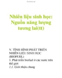 Nhiên liệu sinh học: Nguồn năng lượng tương lai(tt)