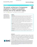 The genetic architecture of temperature adaptation is shaped by population ancestry and not by selection regime