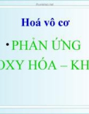 Bài giảng Hóa vô cơ - Chương 3: Phản ứng oxy hóa – khử