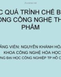 Các quá trình chế biến trong công nghệ thực phẩm - Nguyễn Khánh Hoàng