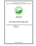 Đề cương chi tiết học phần: Quy trình, thiết bị trong công nghệ thực phẩm 1