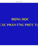 Bài giảng Động học xúc tác: Động học các phản ứng phức tạp