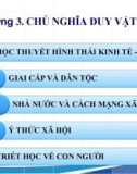 Bài giảng Triết học Mác - Lênin - Chương 3: Chủ nghĩa duy vật lịch sử