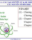 Bài giảng Hoá đại cương: Chương 1 - Nguyễn Văn Hòa (2022)