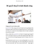 Bí quyết thuyết trình thành công