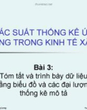 Bài giảng Xác suất thống kê ứng dụng trong kinh tế xã hội: Bài 3 - Trường ĐH Thăng Long