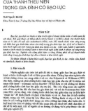 Những hành vi kém thích nghi của thanh thiếu niên trong gia đình có bạo lực - Nguyễn Bá Đạt