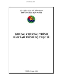 Khung chương trình đào tạo trình độ thạc sĩ