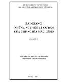 Bài giảng Những nguyên lý cơ bản của chủ nghĩa Mác - Lênin (Học phần 1): Phần 2