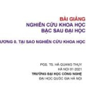 Bài giảng Nghiên cứu khoa học (Bậc sau đại học): Chương 0 - PGS. TS. Hà Quang Thụy