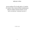 Tiêu luận: Quan niệm về xã hội hóa cá nhân và phân tích ảnh hưởng nhóm bạn đến sự hình thành nhân cách