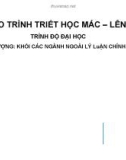 Giáo trình Triết học Mác-Lênin - PGS.TS. Nguyễn Anh Tuấn