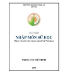 Giáo trình nhập môn Sử học (Dành cho sinh viên chuyên ngành Việt Nam học)