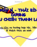 Xu hướng hợp tác, liên kết & thách thức an ninh