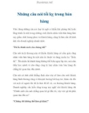 Những câu nói tối kỵ trong bán hàng