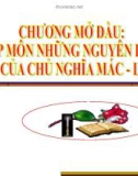 Chương mở đầu: Nhập môn Những nguyên lý cơ bản của CNMLN