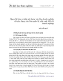 Quan hệ hữu cơ giữa xây dựng văn hoá doanh nghiệp với xây dựng văn hoá quản lý nhà nước đối với doanh nghiệp - Bùi Tiến Qúy