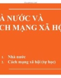 Bài giảng Nhà nước và cách mạng xã hội