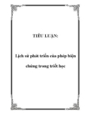 Tiểu luận Triết học Mác-Lênin: Lịch sử phát triển của phép biện chứng trong triết học