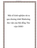 Một số kinh nghiệm rút ra qua chương trình Marketing thư viện của Hội đồng Thư viện OHIO