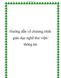 Hướng dẫn về chương trình giáo dục nghề thư viện/ thông tin