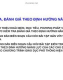 Bài giảng Kiểm tra, đánh giá theo định hướng năng lực