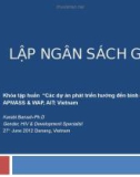 Bài giảng Lập ngân sách giới