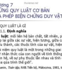 Bài giảng Triết học - Chương 7: Những quy luật cơ bản của phép biện chứng duy vật