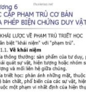 Bài giảng Triết học - Chương 6: Các cặp phạm trù cơ bản của phép biện chứng duy vật