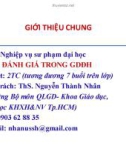 Bài giảng Đánh giá trong giáo dục đại học - ThS. Nguyễn Thành Nhân