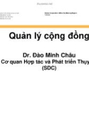 Bài giảng Quản lý cộng đồng - Đào Minh Châu