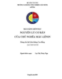 Bài giảng Những nguyên lý cơ bản của chủ nghĩa Mác-Lênin - CĐ Công nghiệp và xây dựng