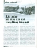 Xây dựng đời sống văn hóa trong nông thôn mới