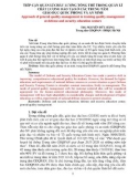 Tiếp cận quản lí chất lượng tổng thể trong quản lí chất lượng đào tạo ở các trung tâm Giáo dục Quốc phòng và An ninh