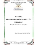 Bài giảng Nghiên cứu khoa học - ĐH Phạm Văn Đồng