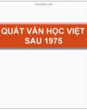 Bài giảng Khái quát Văn học Việt Nam sau 1975