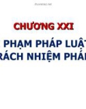 Bài giảng Lý luận nhà nước và pháp luật - Chương 21: Vi phạm pháp luật và trách nhiệm pháp lý