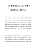 Vài nét về văn hóa Sa Huỳnh ở miền trung Việt Nam