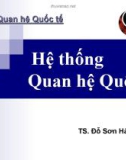 Hệ thống quan hệ quốc tế.TS Đỗ Sơn Hải