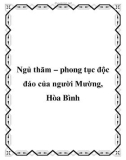 Ngủ thăm – phong tục độc đáo của người Mường, Hòa Bình